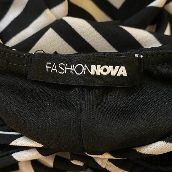 New Fashion Nova Sexy Black And White Mini Dress - Picture 7 of 7